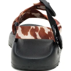Sale Chaco Men's Mega Cow Z/1 Wide-Strap Classic Sandal Cow Print