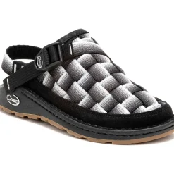 New Chaco Women's Canyon Woven Clog Fade Black & White