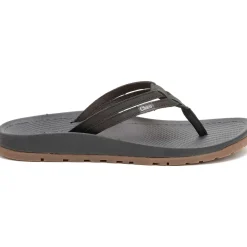 New Chaco Women's Lowdown Leather Flip Flop Black
