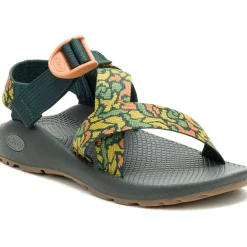 New Chaco Women's Mega Z/1 Wide-Strap Classic Sandal Pebble Greenery
